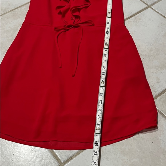 H&M Vibrant Red Ruffle Mini Dress - Picture 4 of 5